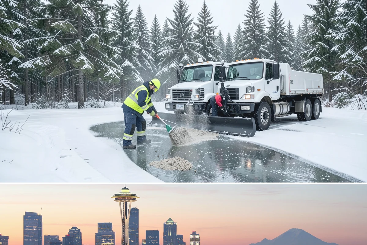 Freezing Rain Response in Seattle, King County, WA - Freezing rain events peak from December through early February when shallow cold air pools in the Puget Sound basin beneath...