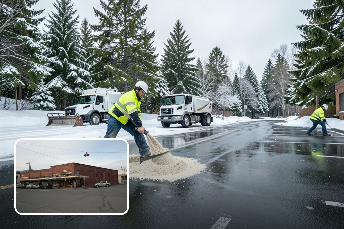 Freezing Rain Response in Sedro-Woolley, Skagit County, WA - Pre-treatment that stops the glaze from bonding before drizzle even falls