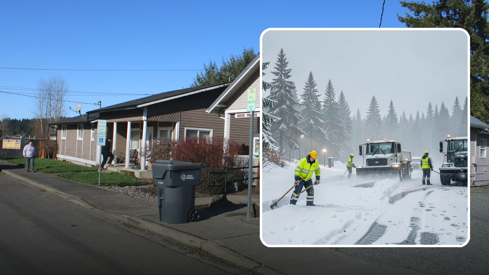 Freezing Rain Response in South Prairie, Pierce County, WA - When freezing rain turns every surface to invisible glass, we treat your property before the first fall happens.
