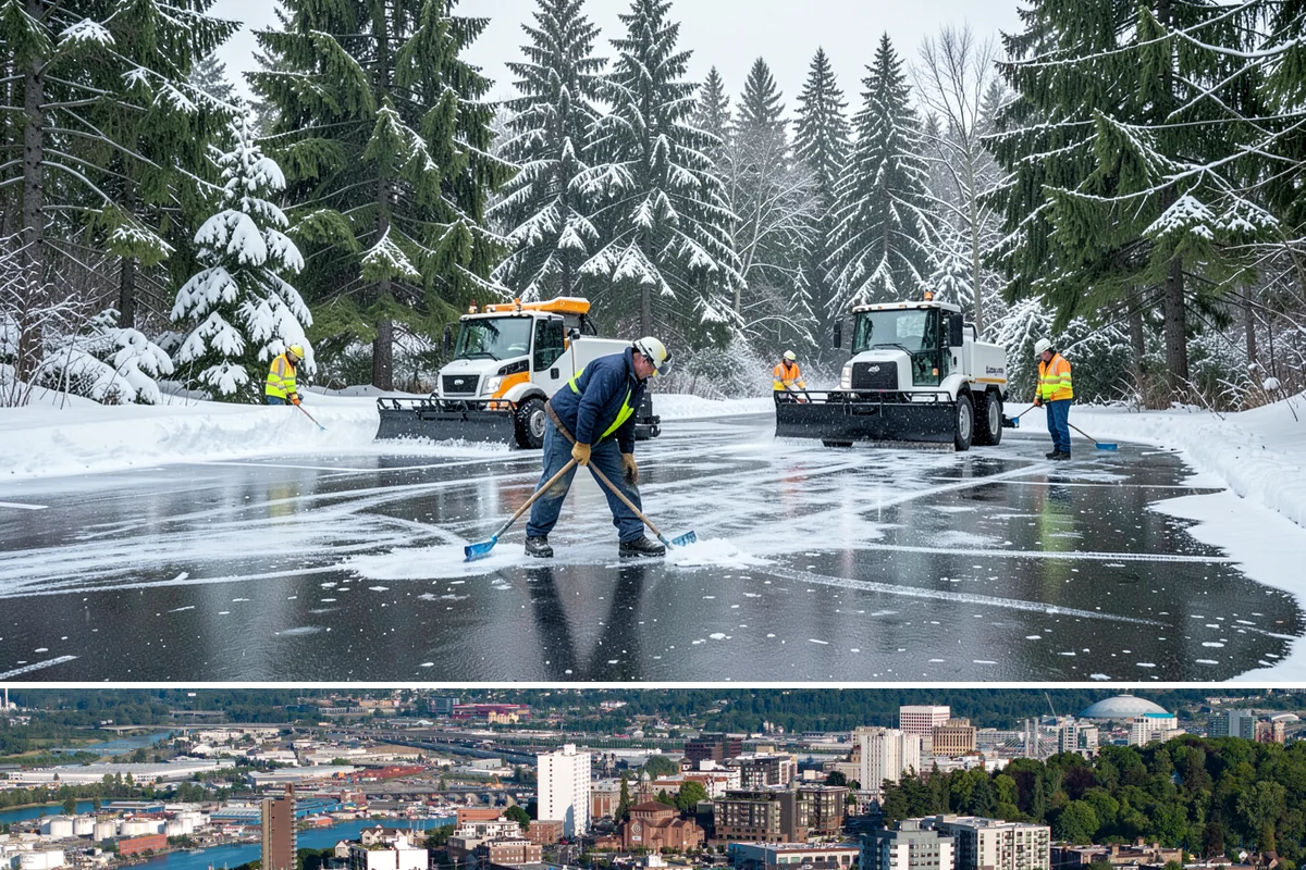Freezing Rain Response in Tacoma, Pierce County, WA - Freezing rain events peak from December through early February when shallow cold air pools in the Puget Sound basin beneath...
