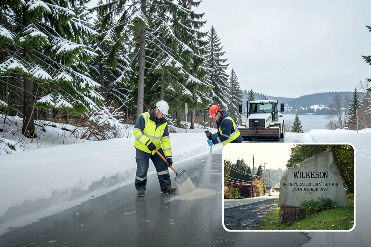 Freezing Rain Response in Wilkeson, Pierce County, WA - Pre-treatment that stops the glaze from bonding before drizzle even falls