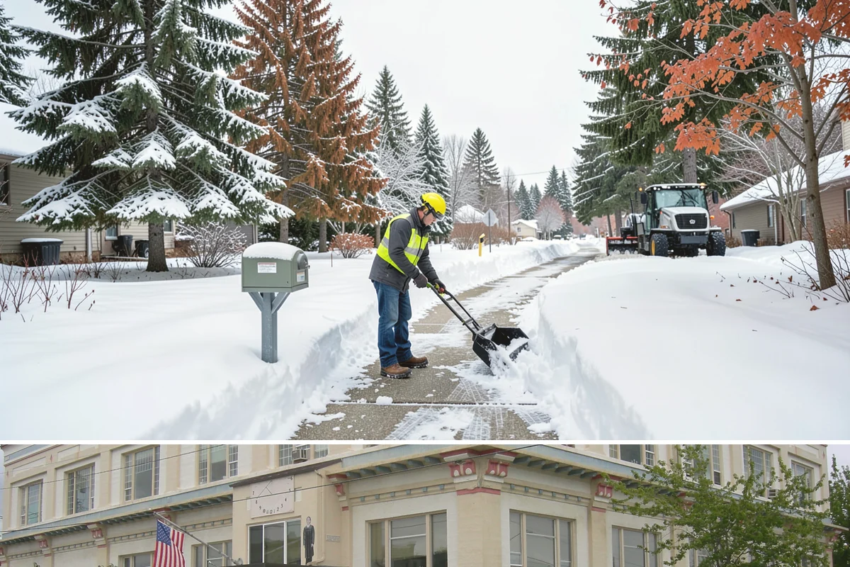 Front Entrance Snow Removal in Anacortes, Skagit County, WA - Get on our route by late November so your entrance is protected before the season's first hard frost.