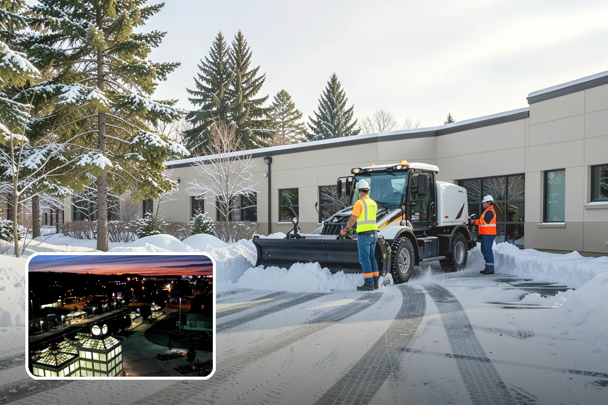 Front Entrance Snow Removal in Auburn, King County, WA - Removes the ice glaze that forms on shaded thresholds