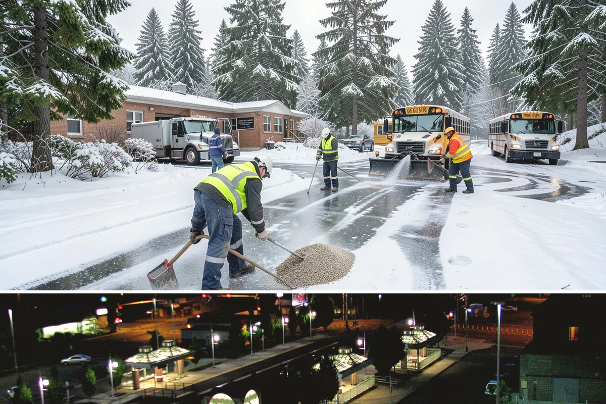 Front Entrance Snow Removal in Auburn, King County, WA - Get on our route by late November so your entrance is protected before the season's first hard frost.