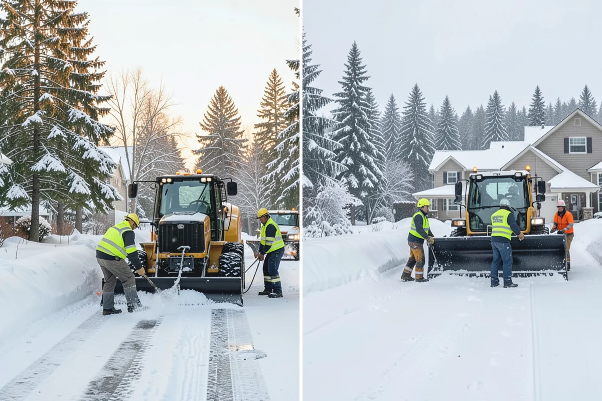 Front Entrance Snow Removal in Beaux Arts Village, King County, WA - We assess the landing, approach, and door threshold