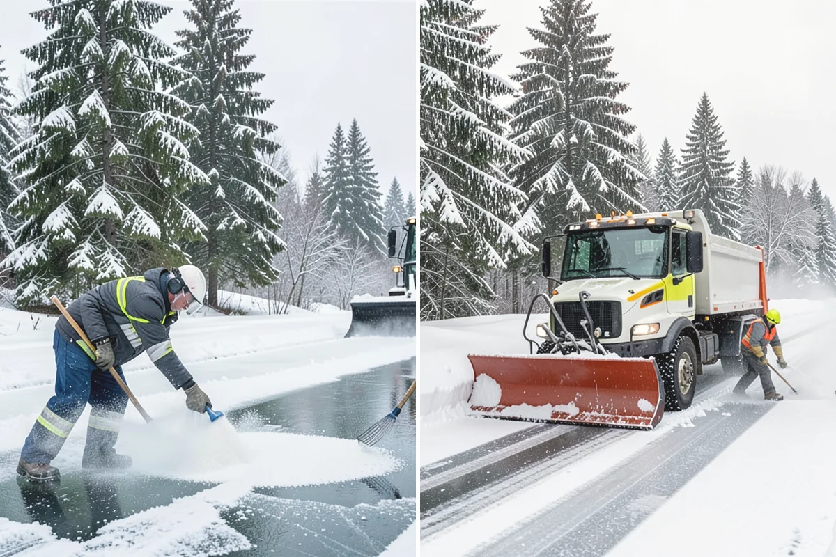 Front Entrance Snow Removal in Black Diamond, King County, WA - We assess the landing, approach, and door threshold