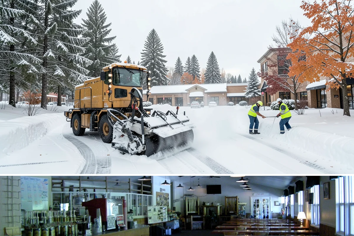 Front Entrance Snow Removal in Black Diamond, King County, WA - Get on our route by late November so your entrance is protected before the season's first hard frost.