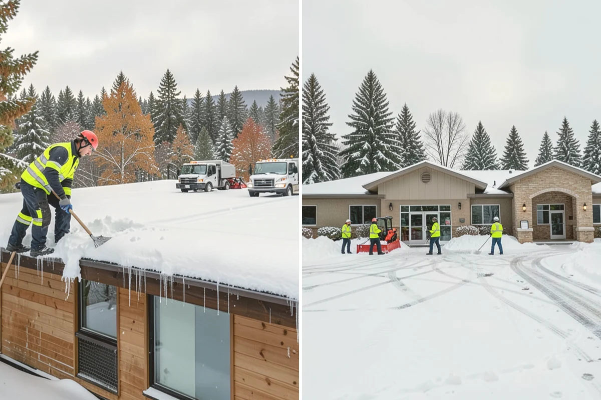 Front Entrance Snow Removal in Bothell, King County, WA - We assess the landing, approach, and door threshold
