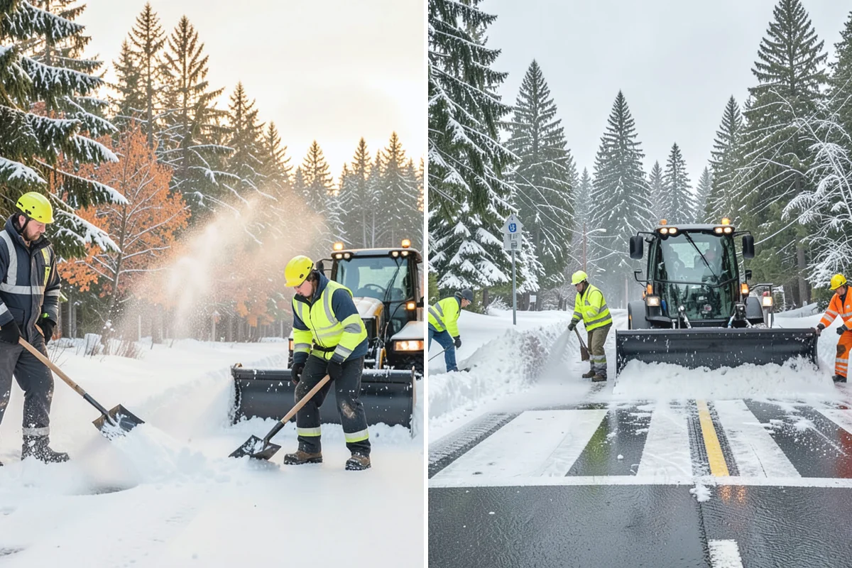 Front Entrance Snow Removal in Buckley, Pierce County, WA - We assess the landing, approach, and door threshold