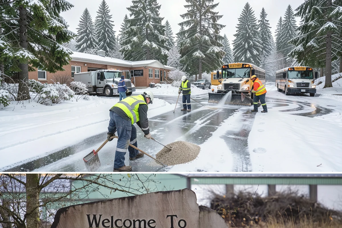 Front Entrance Snow Removal in Buckley, Pierce County, WA - Get on our route by late November so your entrance is protected before the season's first hard frost.