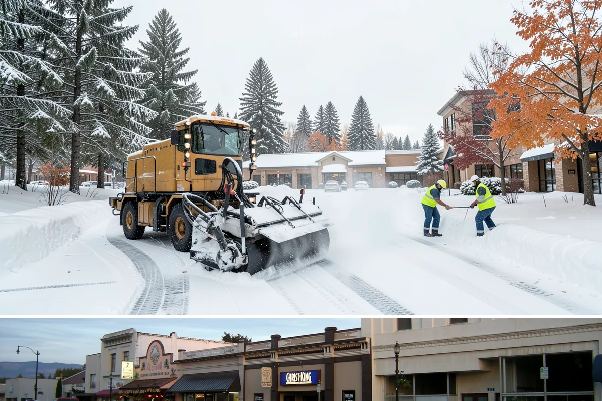 Front Entrance Snow Removal in Burlington, Skagit County, WA - Get on our route by late November so your entrance is protected before the season's first hard frost.