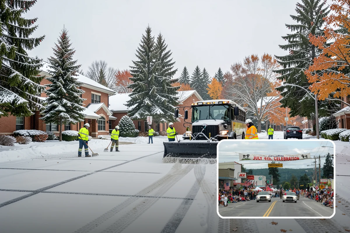 Front Entrance Snow Removal in Carnation, King County, WA - Removes the ice glaze that forms on shaded thresholds