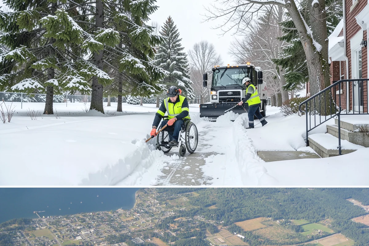 Front Entrance Snow Removal in Coupeville, Island County, WA - Get on our route by late November so your entrance is protected before the season's first hard frost.
