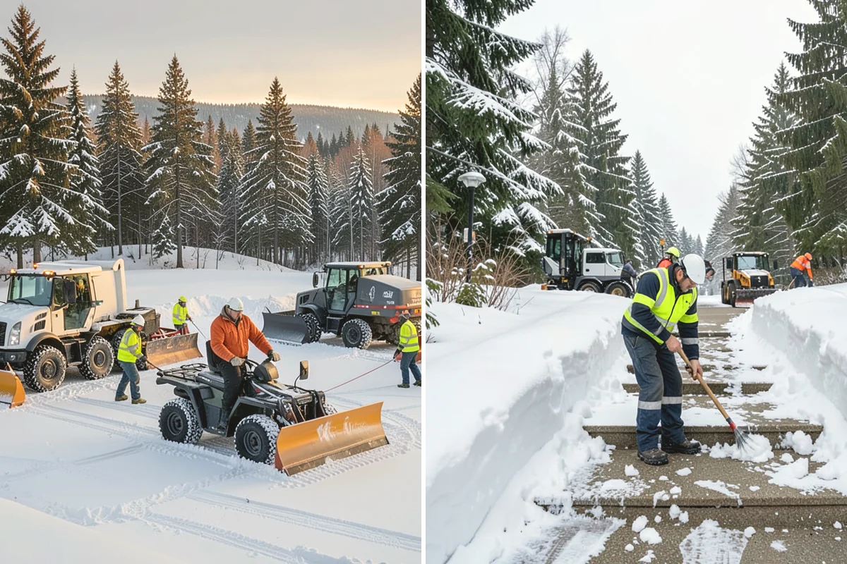 Front Entrance Snow Removal in Covington, King County, WA - We assess the landing, approach, and door threshold