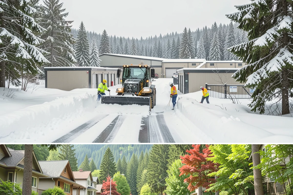 Front Entrance Snow Removal in Darrington, Snohomish County, WA - Get on our route by late November so your entrance is protected before the season's first hard frost.