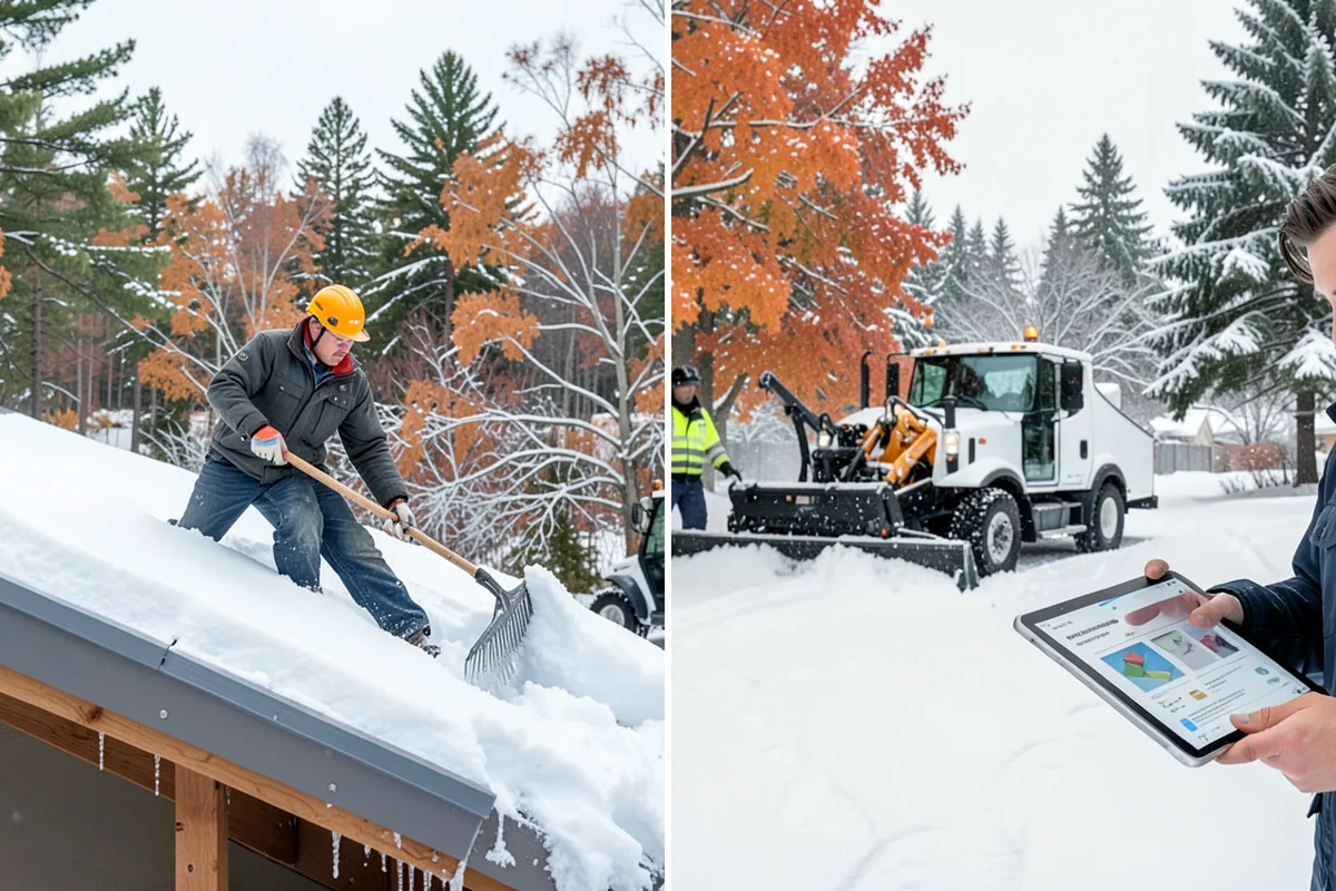 Front Entrance Snow Removal in DuPont, Pierce County, WA - We assess the landing, approach, and door threshold