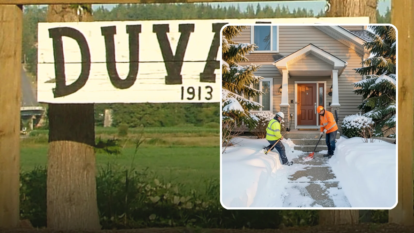 Front Entrance Snow Removal in Duvall, King County, WA - We clear the approach to your front door so guests, deliveries, and family arrive without slipping on iced concrete.