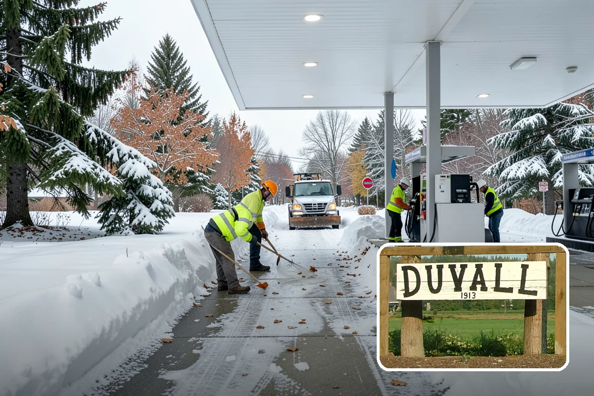 Front Entrance Snow Removal in Duvall, King County, WA - Removes the ice glaze that forms on shaded thresholds