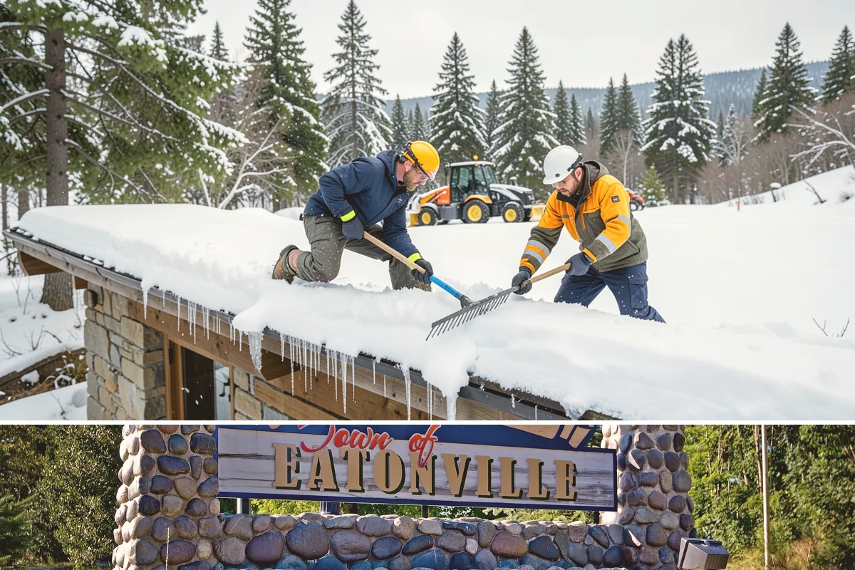 Front Entrance Snow Removal in Eatonville, Pierce County, WA - Get on our route by late November so your entrance is protected before the season's first hard frost.