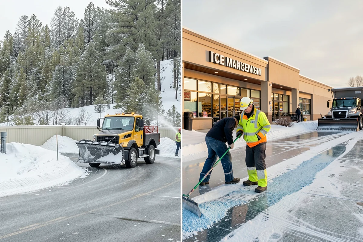 Front Entrance Snow Removal in Enumclaw, King County, WA - We assess the landing, approach, and door threshold