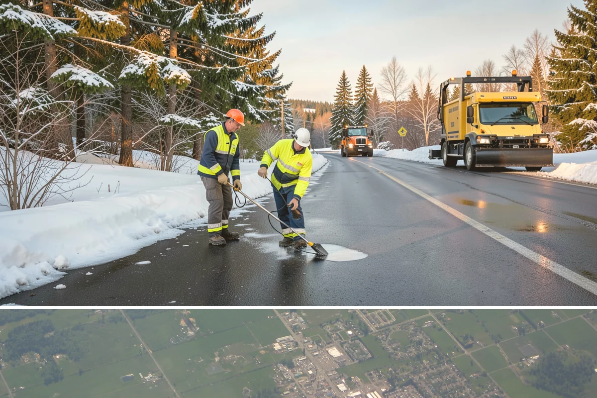 Front Entrance Snow Removal in Enumclaw, King County, WA - Get on our route by late November so your entrance is protected before the season's first hard frost.