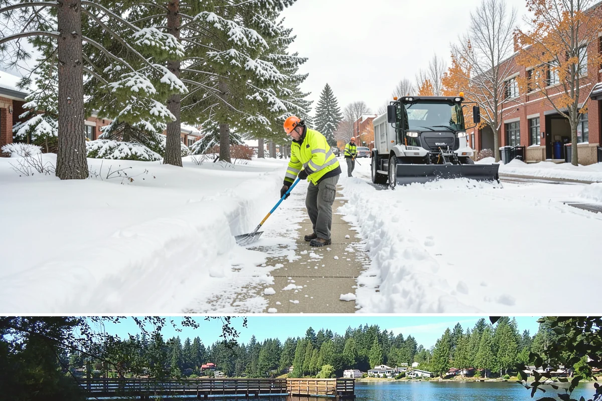 Front Entrance Snow Removal in Federal Way, King County, WA - Get on our route by late November so your entrance is protected before the season's first hard frost.