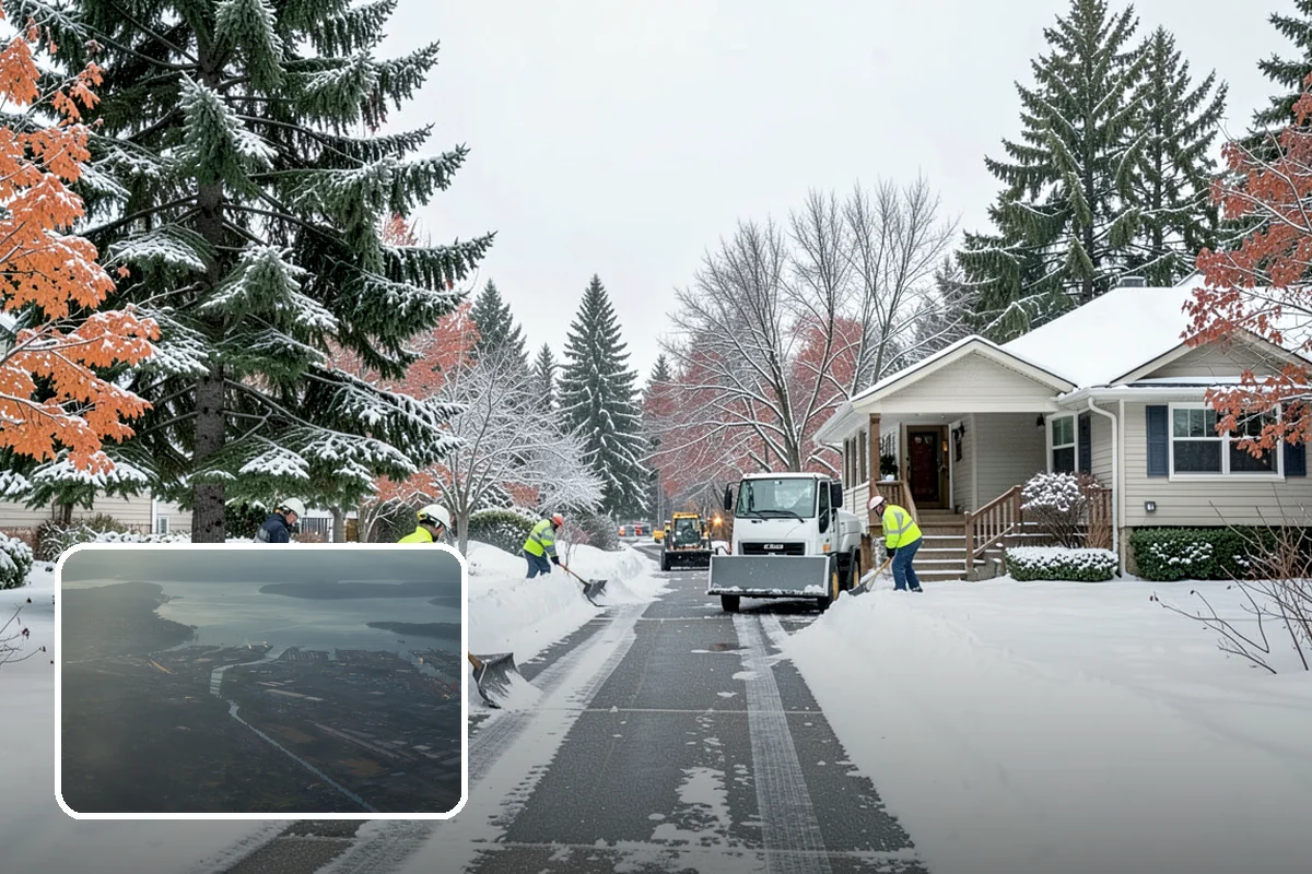 Front Entrance Snow Removal in Fife, Pierce County, WA - Removes the ice glaze that forms on shaded thresholds