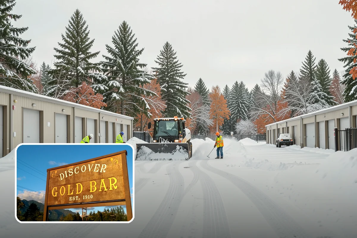 Front Entrance Snow Removal in Gold Bar, Snohomish County, WA - Removes the ice glaze that forms on shaded thresholds