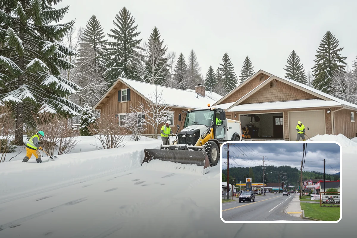 Front Entrance Snow Removal in Granite Falls, Snohomish County, WA - Removes the ice glaze that forms on shaded thresholds