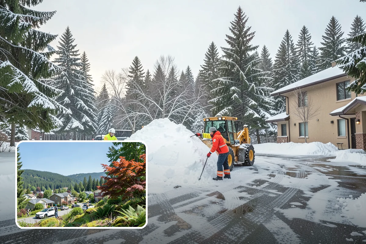 Front Entrance Snow Removal in Index, Snohomish County, WA - Removes the ice glaze that forms on shaded thresholds