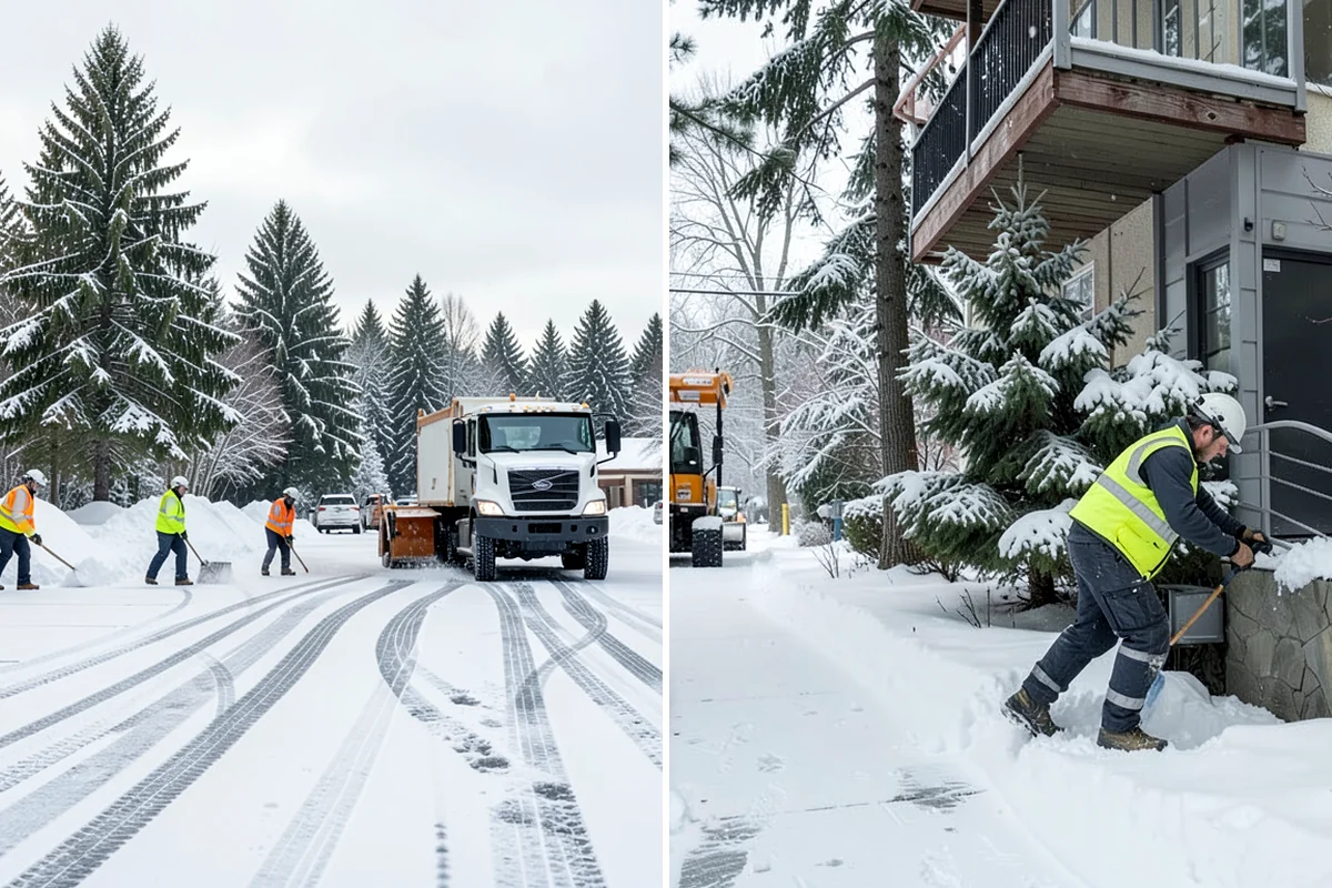 Front Entrance Snow Removal in Kenmore, King County, WA - We assess the landing, approach, and door threshold