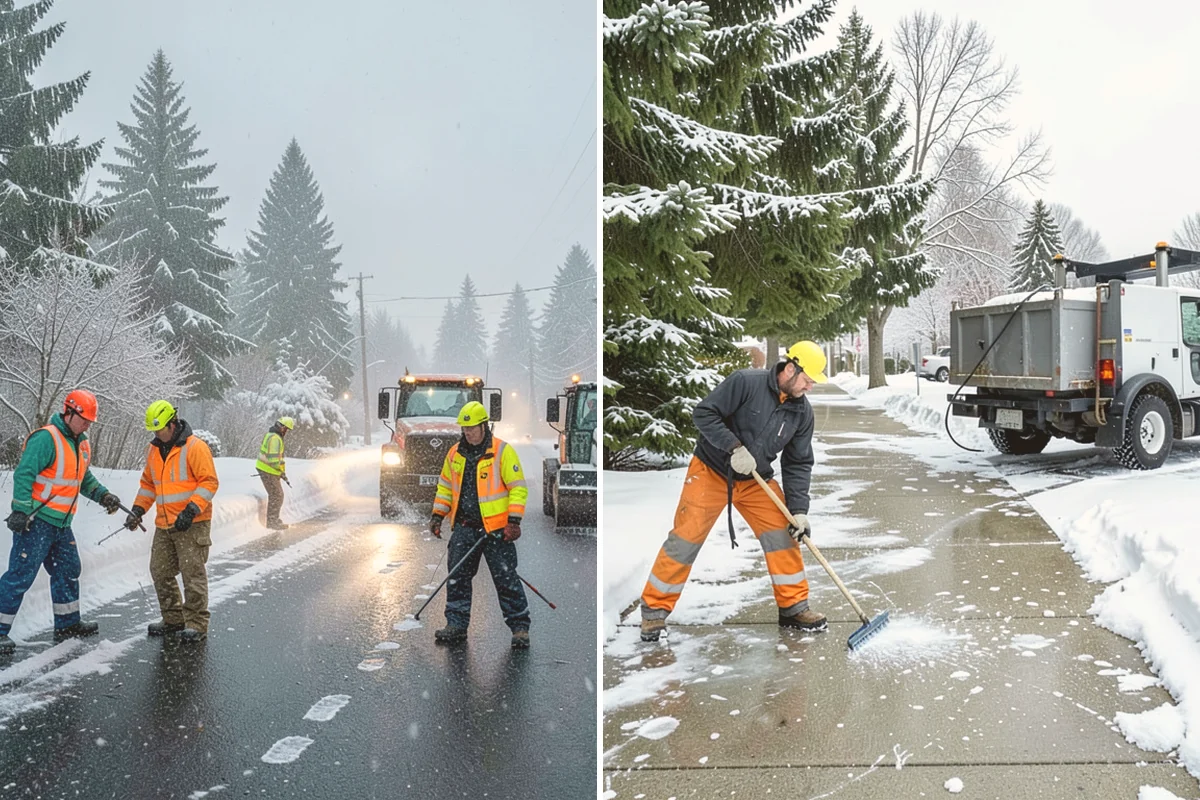 Front Entrance Snow Removal in Kent, King County, WA - We assess the landing, approach, and door threshold
