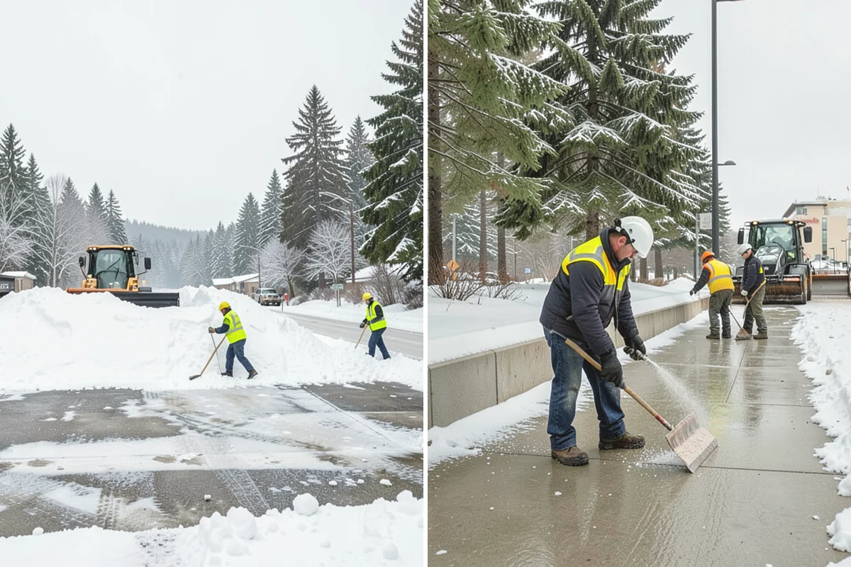 Front Entrance Snow Removal in La Conner, Skagit County, WA - We assess the landing, approach, and door threshold