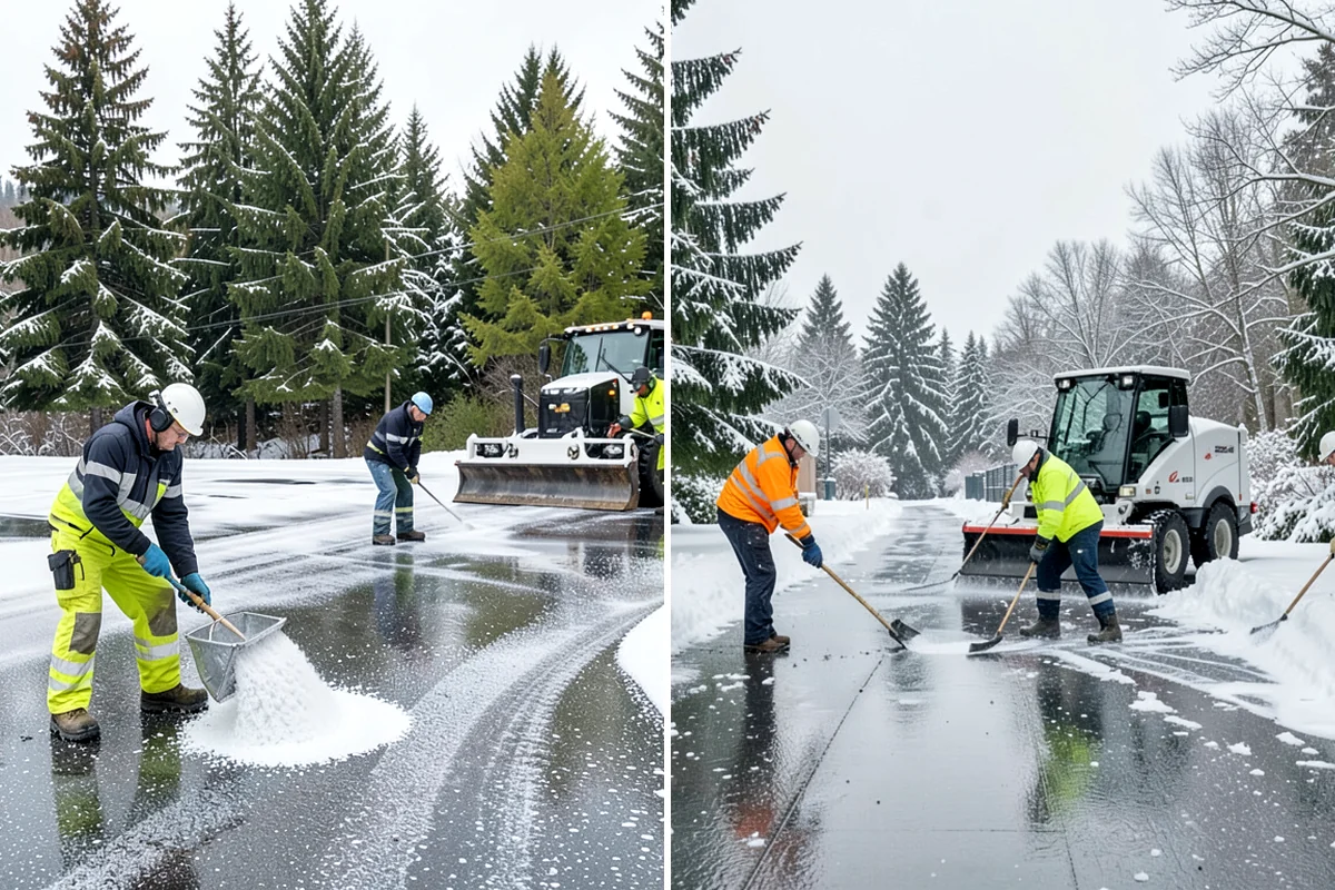 Front Entrance Snow Removal in Lake Forest Park, King County, WA - We assess the landing, approach, and door threshold