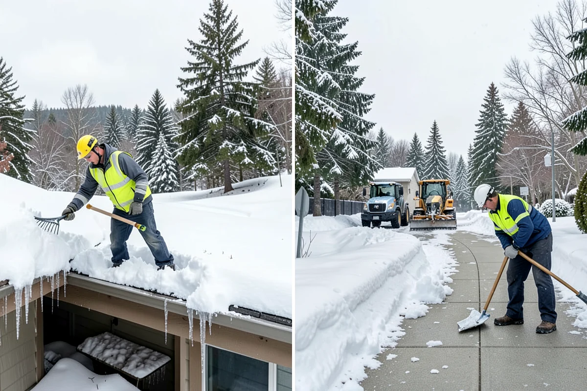 Front Entrance Snow Removal in Lakewood, Pierce County, WA - We assess the landing, approach, and door threshold