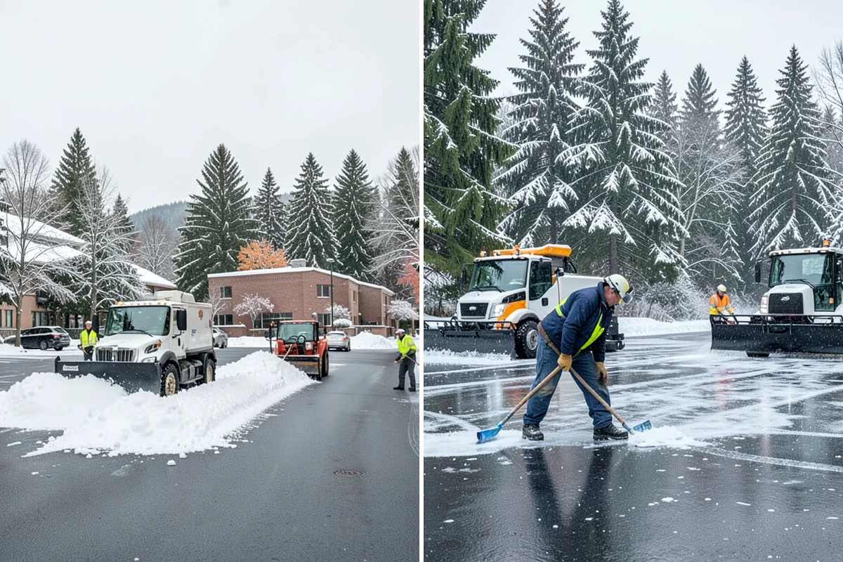 Front Entrance Snow Removal in Maple Valley, King County, WA - We assess the landing, approach, and door threshold