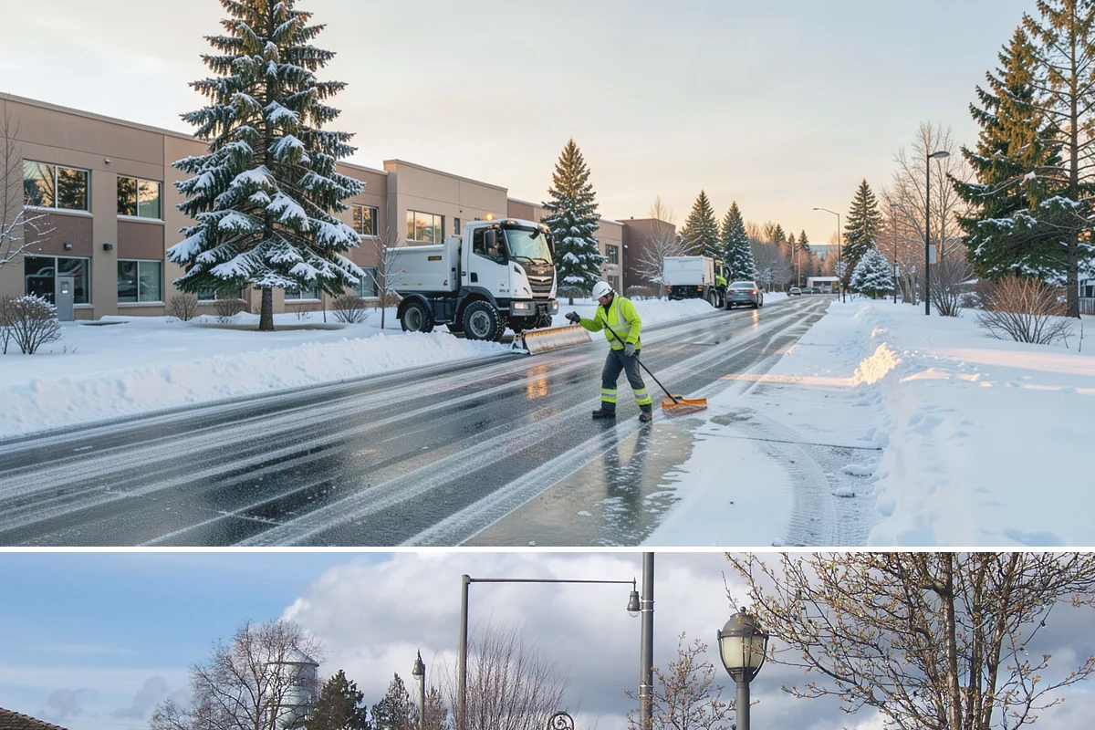 Front Entrance Snow Removal in Marysville, Snohomish County, WA - Get on our route by late November so your entrance is protected before the season's first hard frost.