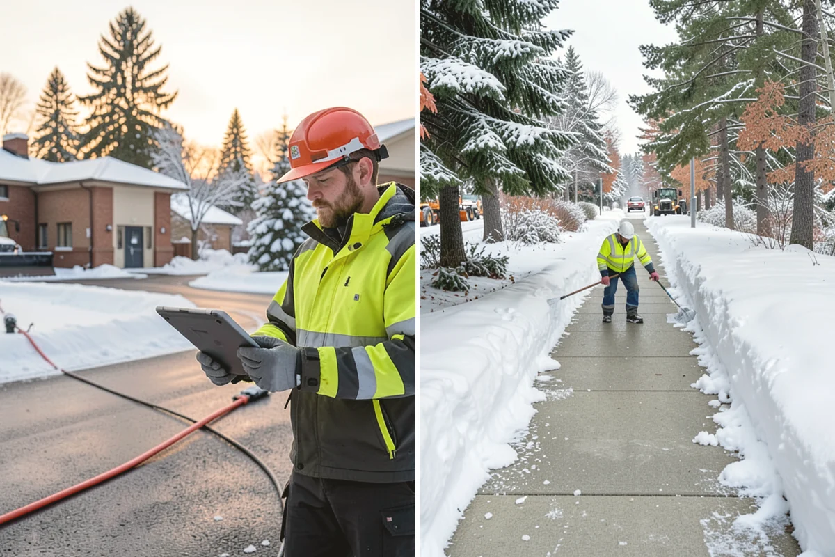 Front Entrance Snow Removal in Mercer Island, King County, WA - We assess the landing, approach, and door threshold