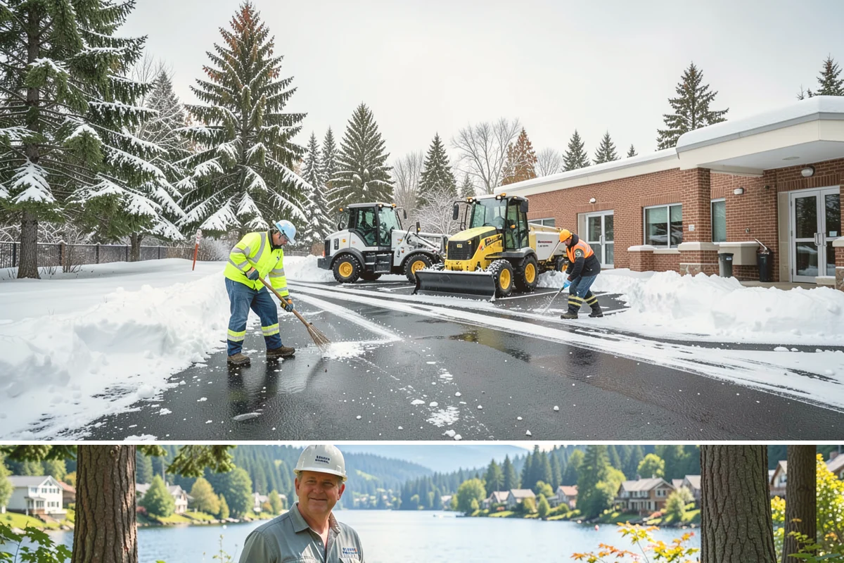 Front Entrance Snow Removal in Milton, King County, WA - Get on our route by late November so your entrance is protected before the season's first hard frost.