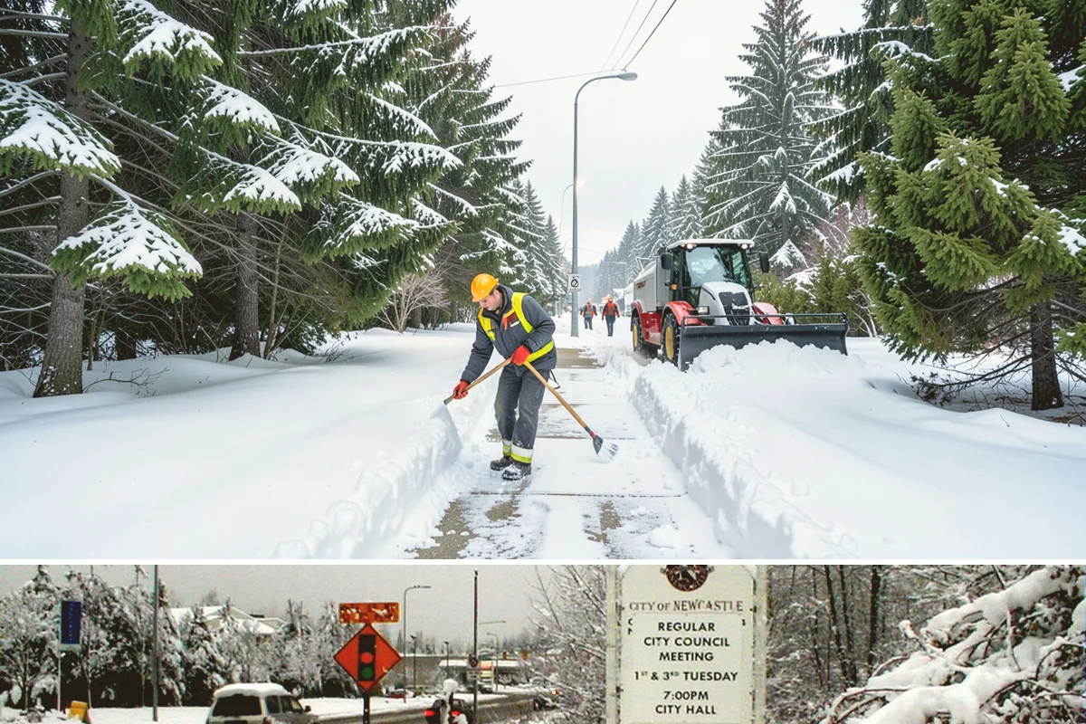 Front Entrance Snow Removal in Newcastle, King County, WA - Get on our route by late November so your entrance is protected before the season's first hard frost.