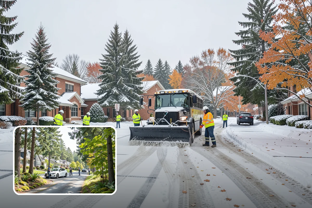Front Entrance Snow Removal in Normandy Park, King County, WA - Removes the ice glaze that forms on shaded thresholds