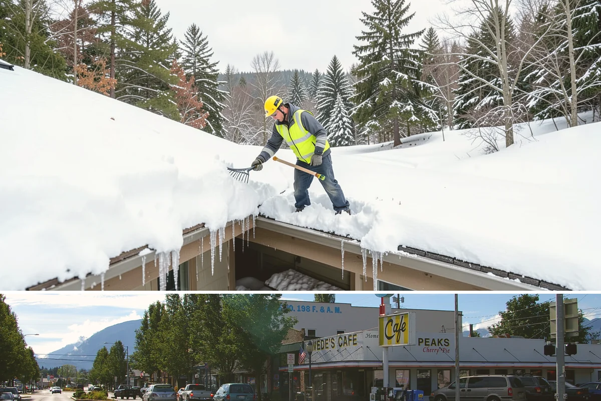 Front Entrance Snow Removal in North Bend, King County, WA - Get on our route by late November so your entrance is protected before the season's first hard frost.