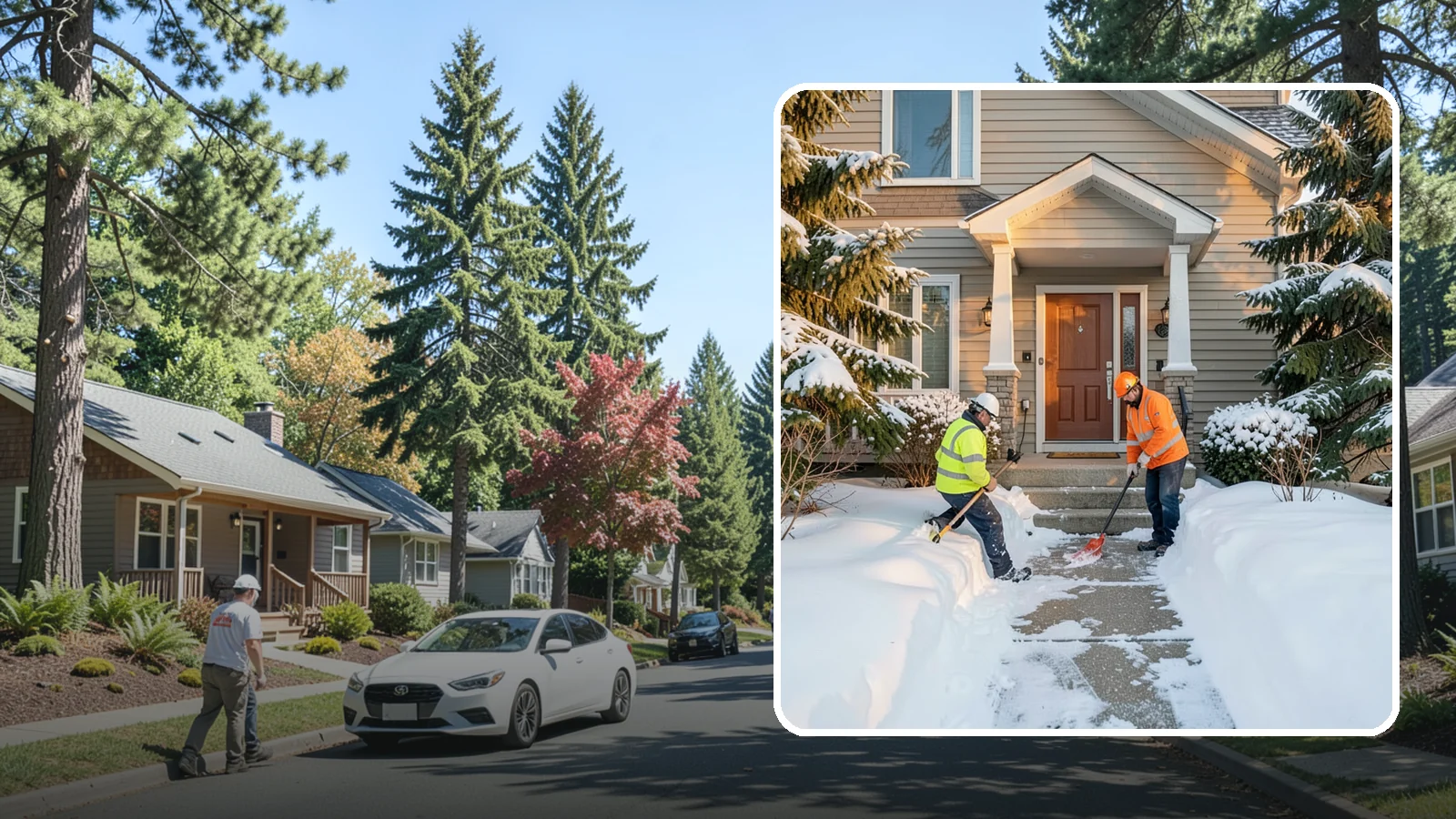Front Entrance Snow Removal in Orting, Pierce County, WA - We clear the approach to your front door so guests, deliveries, and family arrive without slipping on iced concrete.