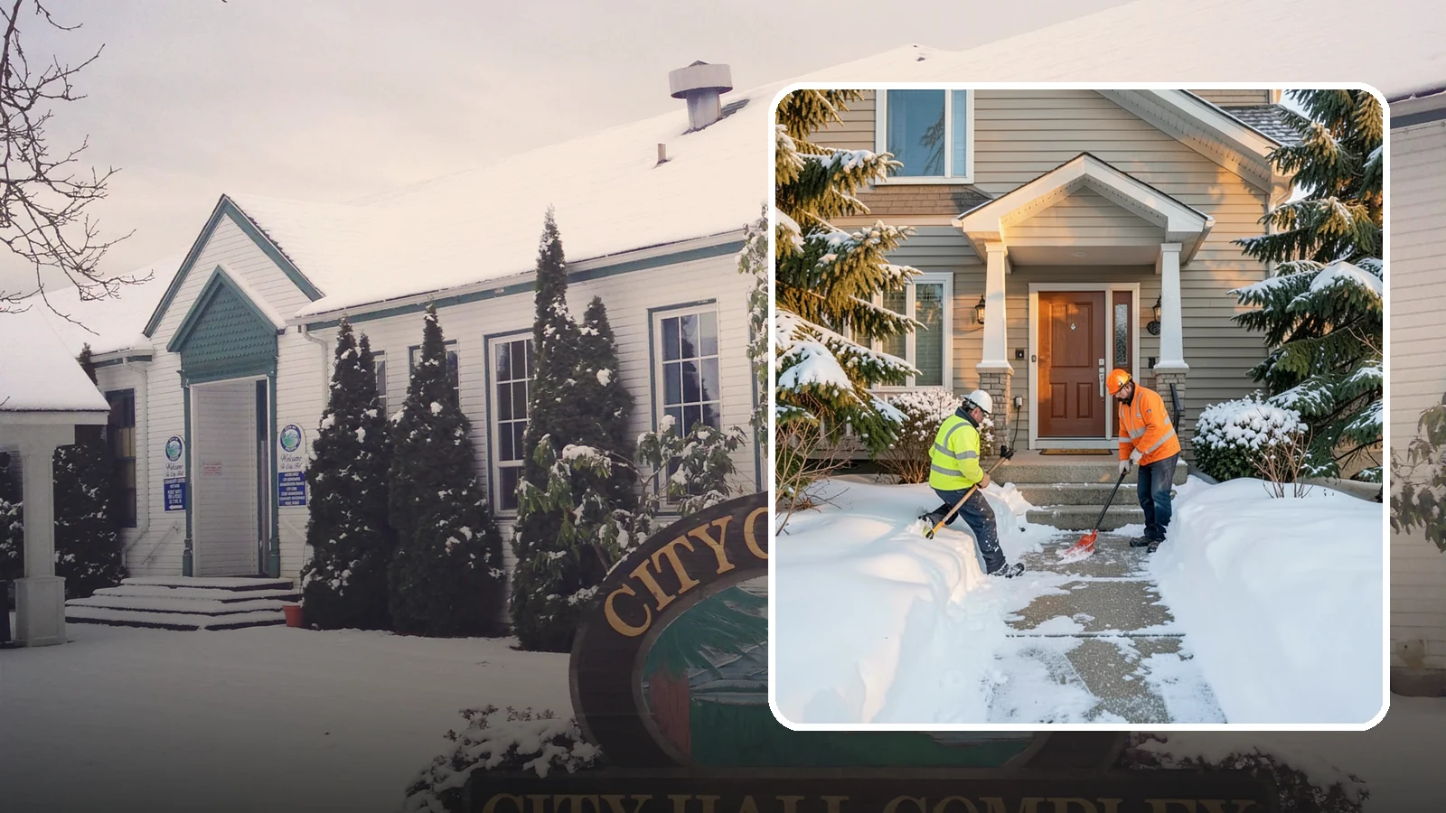 Front Entrance Snow Removal in Pacific, King County, WA - We clear the approach to your front door so guests, deliveries, and family arrive without slipping on iced concrete.