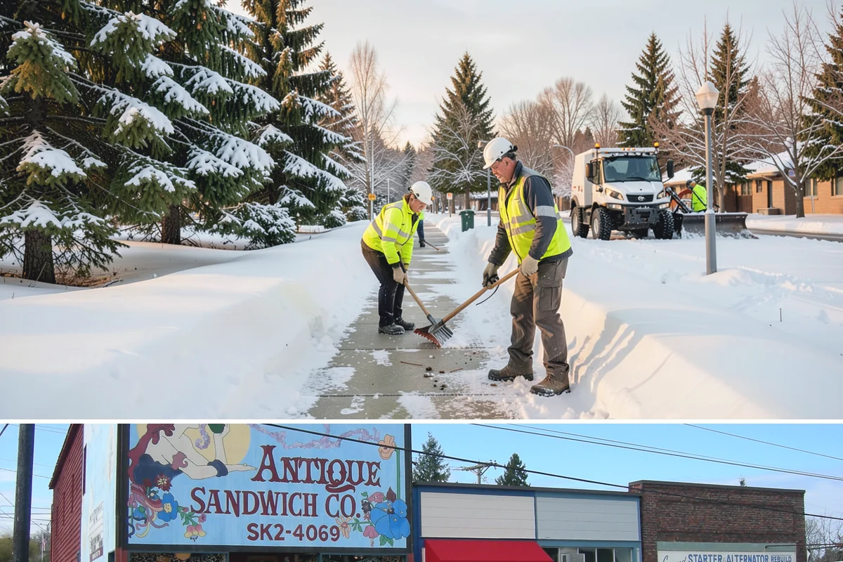 Front Entrance Snow Removal in Ruston, Pierce County, WA - Get on our route by late November so your entrance is protected before the season's first hard frost.