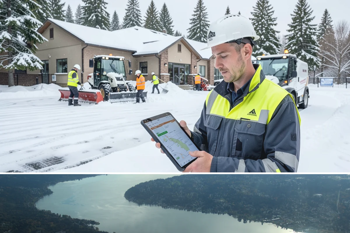 Front Entrance Snow Removal in Sammamish, King County, WA - Get on our route by late November so your entrance is protected before the season's first hard frost.