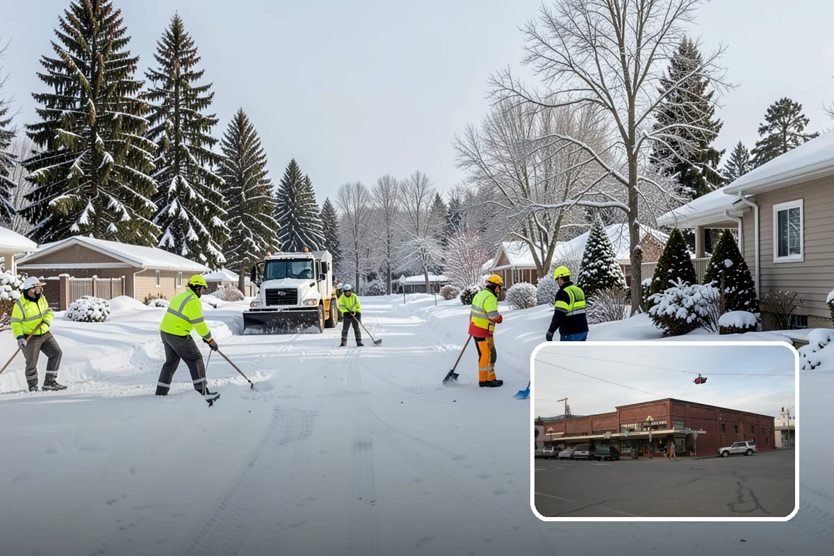 Front Entrance Snow Removal in Sedro-Woolley, Skagit County, WA - Removes the ice glaze that forms on shaded thresholds