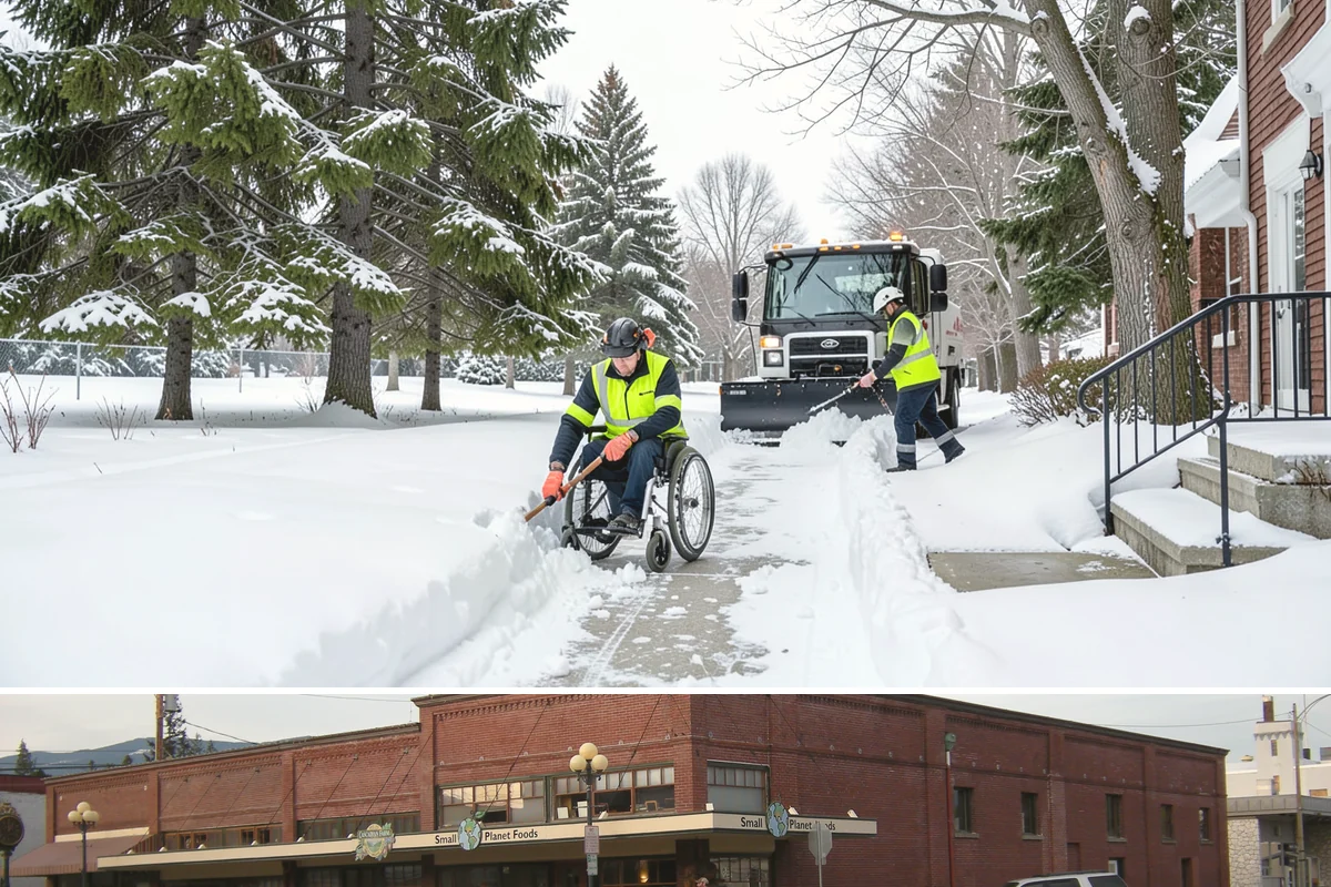 Front Entrance Snow Removal in Sedro-Woolley, Skagit County, WA - Get on our route by late November so your entrance is protected before the season's first hard frost.