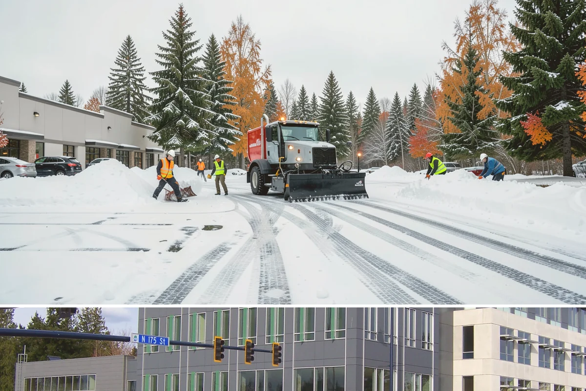 Front Entrance Snow Removal in Shoreline, King County, WA - Get on our route by late November so your entrance is protected before the season's first hard frost.