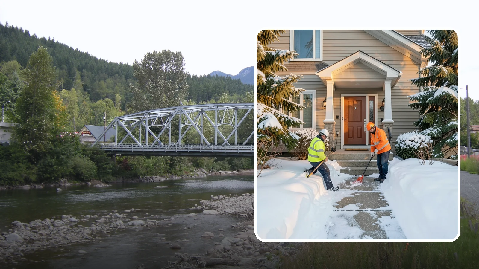 Front Entrance Snow Removal in Skykomish, King County, WA - We clear the approach to your front door so guests, deliveries, and family arrive without slipping on iced concrete.